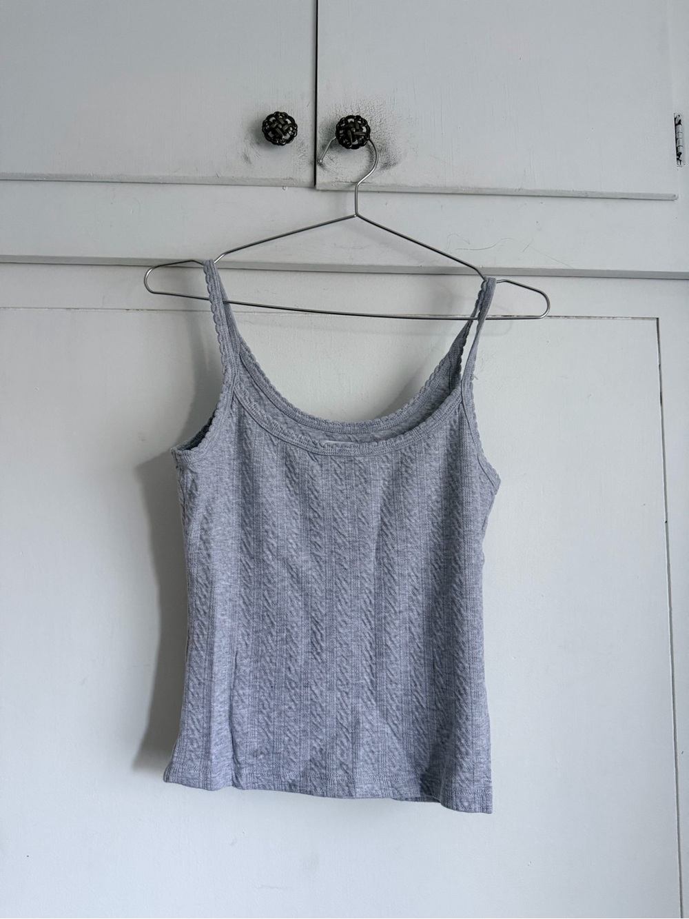 Mate the Label Organic Pointelle Tank - Gray